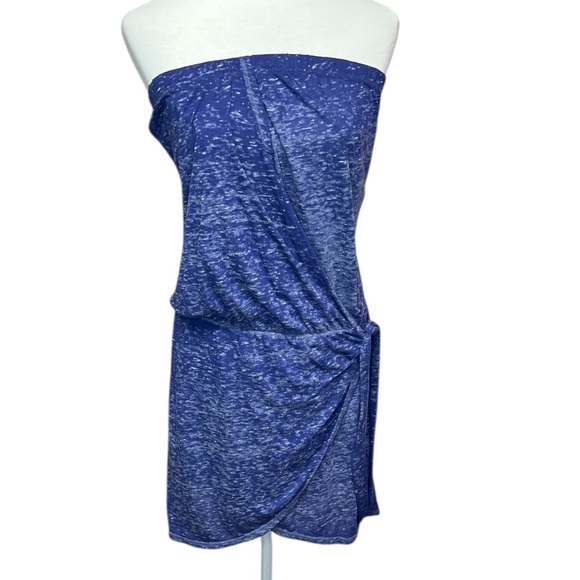 BECCA Other - Blue Strapless Swim Coverup Dress